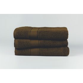 Törölköző - barna - széles bordűrrel 50x90 cm Törölköző - barna - széles bordűrrel 50x90 cm