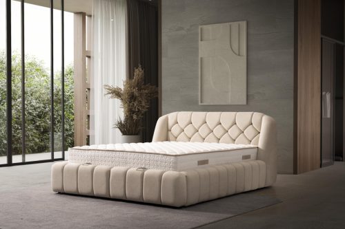 Infiniza Calm Velvet03 Ágykeret 180x200 cm - Calm Ágyneműtartós Ágykeret