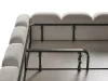 Infiniza Luxury Ágykeret 160x200 cm Törtfehér Kárpittal - Luxury Ágyneműtartós Ágykeret 
