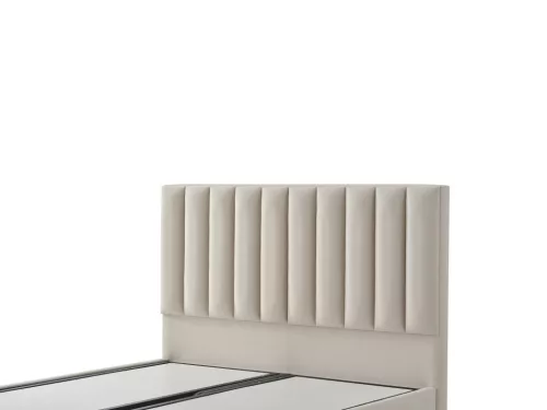 Infiniza Relax  Ágykeret 180x200 cm Bézs Kárpittal - Relax Ágyneműtartós Ágykeret