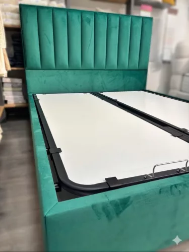 Infiniza Relax Ágykeret 160x200 cm Smaragd Zöld kárpittal - BEMUTATÓ DARAB