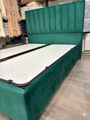 Infiniza Relax Ágykeret 160x200 cm Smaragd Zöld kárpittal - BEMUTATÓ DARAB