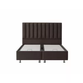   Infiniza Relax Ágykeret Sötét Barna Kárpittal 160x200 cm - Relax Ágyneműtartós Ágykeret