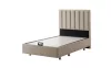 Infiniza Relax Ágykeret 90x200 cm Bézs Kárpittal - Relax Ágyneműtartós Ágykeret