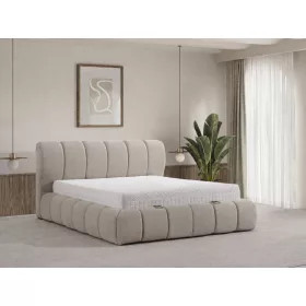   Infiniza Siesta Ágykeret 160x200 cm (Világos Bézs Kárpittal) - Siesta Ágyneműtartós Ágykeret 