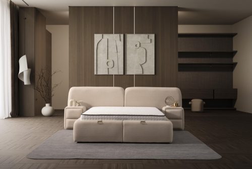 Infiniza Visco Velvet02 Ágykeret 160x200 cm - Visco Ágyneműtartós Ágykeret