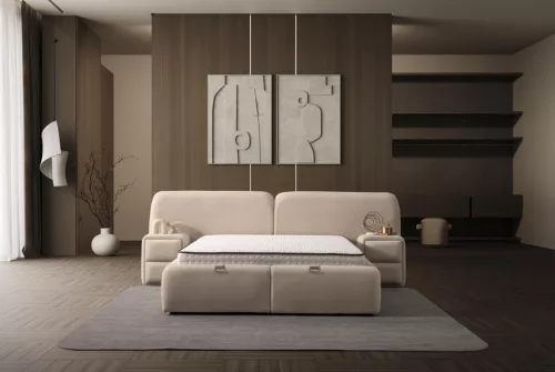 Infiniza Visco (Velvet03 Szín) Ágykeret 160x200 cm - Visco Ágyneműtartós Ágykeret