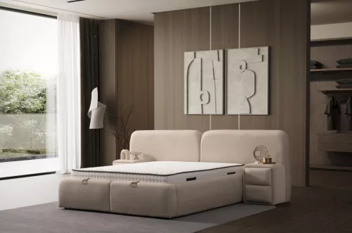 Infiniza Visco (Velvet03 Szín) Ágykeret 160x200 cm - Visco Ágyneműtartós Ágykeret