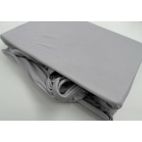   Infiniza Bambuszos Gumis jersey lepedő - szürke - 160x200 cm