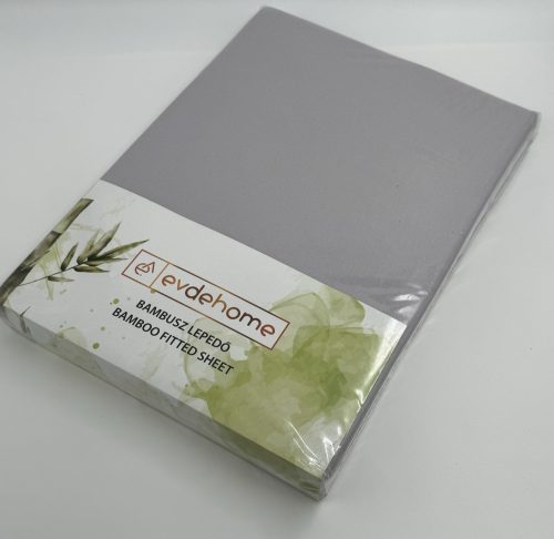 Infiniza Bambuszos Gumis jersey lepedő - szürke - 160x200 cm