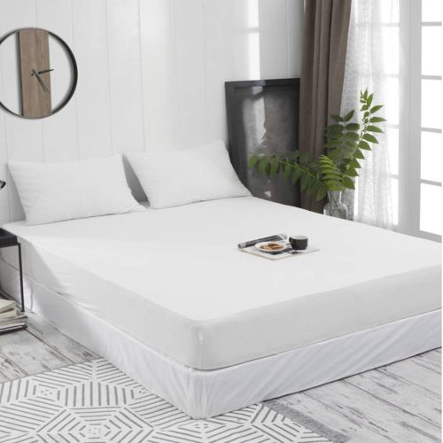 Infiniza Bambuszos Gumis jersey lepedő - fehér - 180x200 cm