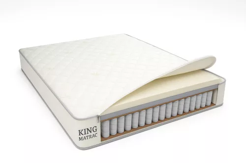 Infiniza King Ortopéd Matrac - 7 zónás táskarugós szállodai matrac, levehető cipzáros huzat 160x200x25cm 