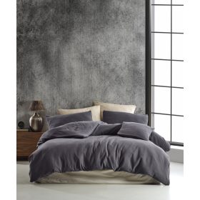 MUSZLIN PAMUT ÁGYNEMŰHUZAT - 3 részes - antracit