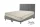 Infiniza Szállodai Springbox Ágy és Matrac szett - Kárpitozott Szürke Boxspring 160x200 cm
