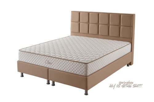 Infiniza Szállodai Springbox Ágy és Matrac szett - Kárpitozott Beige Boxspring 180x200 cm