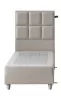 Infiniza Szállodai Springbox Ágykeret - Kárpitozott Beige Boxspring 90x200 cm BFV04