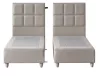 Infiniza Szállodai Springbox Ágykeret - Kárpitozott Beige Boxspring 90x200 cm BFV04