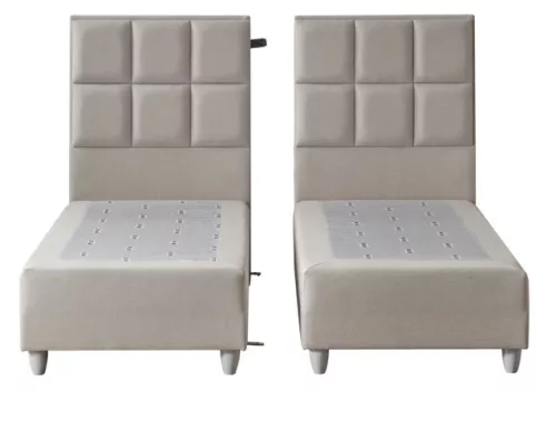 Infiniza Szállodai Springbox Ágykeret - Kárpitozott Beige Boxspring 90x200 cm BFV04