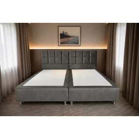   Infiniza Szállodai Springbox Szürke Ágykeret(BFV 27 Szín) - Kárpitozott Boxspring 160x200 cm