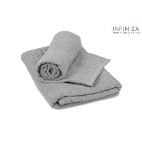 Infiniza Briliant Színes Törölköző Szett - Szürke - 70x140 és 50x90 cm   Infiniza Briliant Színes Törölköző Szett - Szürke - 70x140 és 50x90 cm
