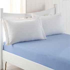 ELY Gumis jersey lepedő - világoskék - 160 x 200 cm