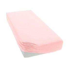   ELY Gumis jersey lepedő - Világos Rózsaszín - 180 x 200 cm