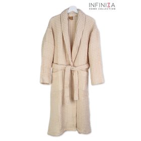 Infiniza Waffle Színes Köntös - Bézs - XL Infiniza Waffle Színes Köntös - Bézs - XL