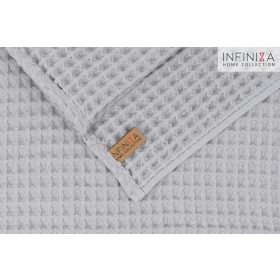 Infiniza Waffle Színes Törölköző Szett - Szürke - 70x140 és 50x100 cm   Infiniza Waffle Színes Törölköző Szett - Szürke - 70x140 és 50x100 cm