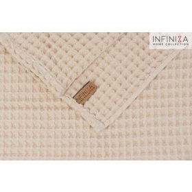 Infiniza Waffle Színes Törölköző Szett - Bézs - 70x140 és 50x100 cm   Infiniza Waffle Színes Törölköző Szett - Bézs - 70x140 és 50x100 cm