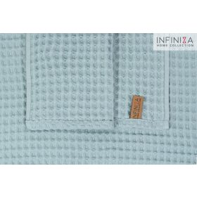 Infiniza Waffle Színes Törölköző Szett - Menta Zöld - 70x140 és 50x100 cm   Infiniza Waffle Színes Törölköző Szett - Menta Zöld - 70x140 és 50x100 cm