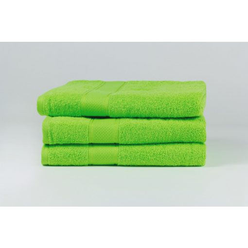 Törölköző - lime - széles bordűrrel - 70x130 cm